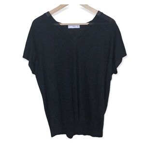 EUC Mango Sparkly  black top by